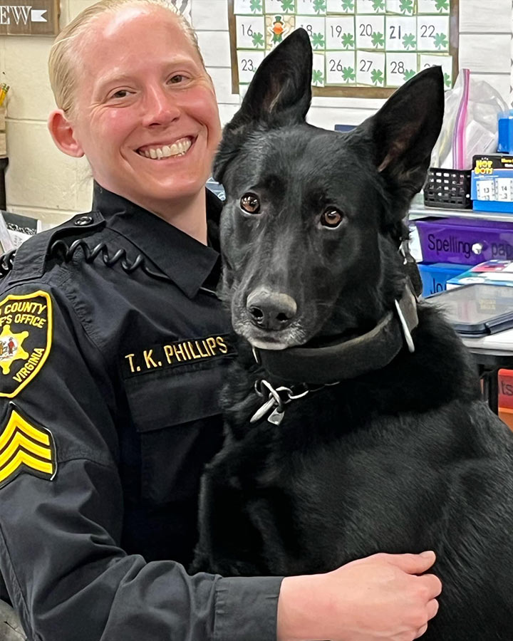 Sergeant T. K. Phillips & K-9 Demon