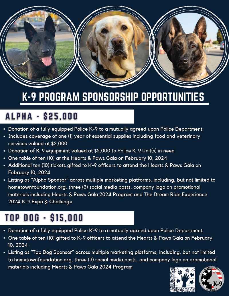 Police K-9 Program Sponsorship Opportunities
